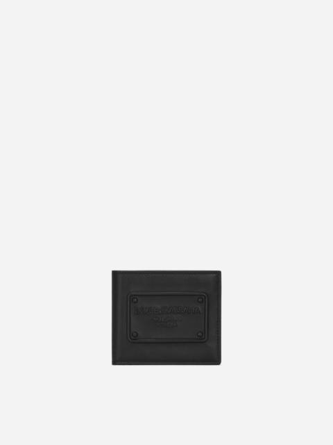 Dolce & Gabbana Calfskin bifold wallet with raised logo