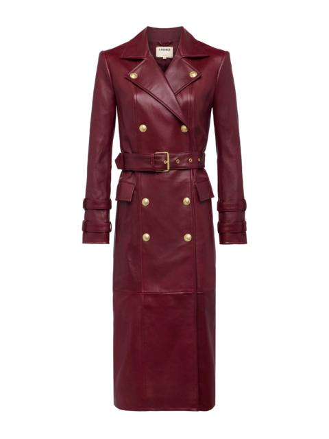 Celina Leather Trench Coat