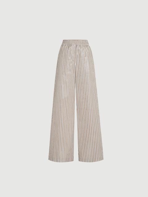 Brunello Cucinelli Dazzling stripes pyjama-style trousers in cotton poplin