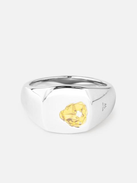 TOM WOOD MINED RING SMALL DIAMOND