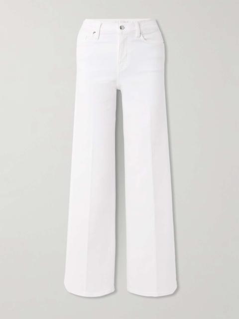 Le Slim Palazzo high-rise wide-leg jeans White