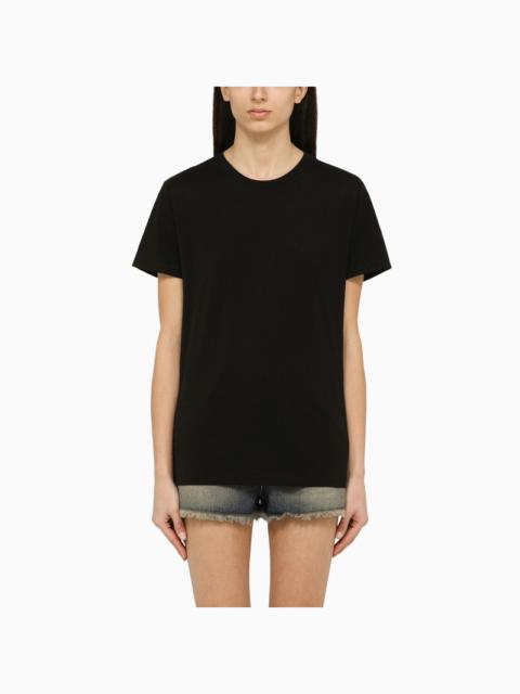 Isabel Marant Black cotton crew-neck T-shirt with logo