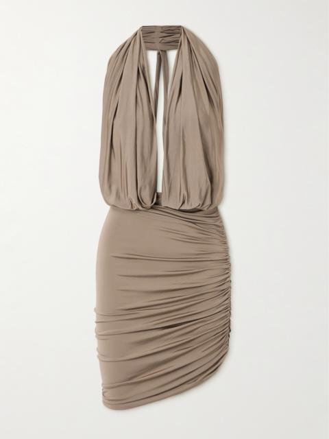 MAGDA BUTRYM Ruffled Satin-jersey Midi Dress