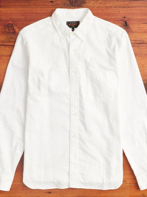 BEAMS PLUS Oxford Button-Down Shirt in White