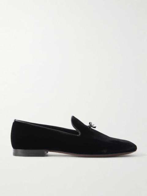 TOM FORD Scott Bow-Detailed Velvet Loafers