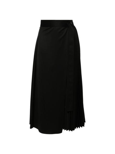 LVIR pleated wrap skirt
