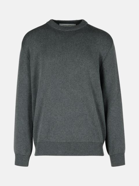 GRAY COTTON SWEATER