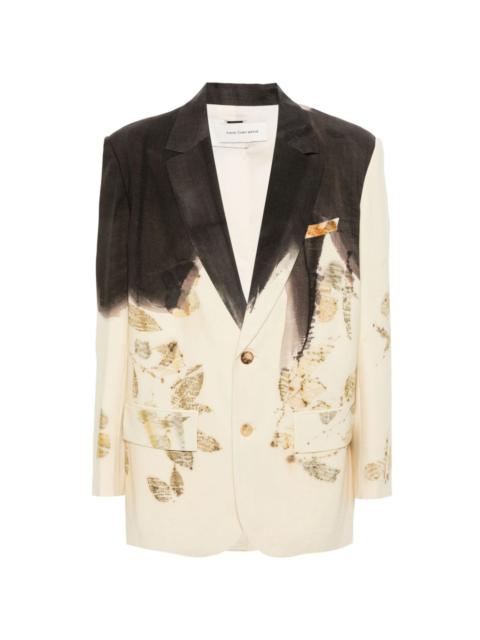 FENG CHEN WANG natural-dyed single-breasted blazer