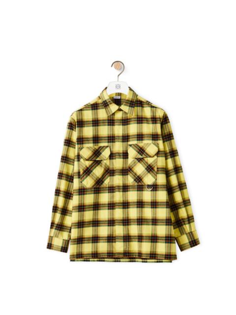 Loewe Check flannel zip shirt in cotton