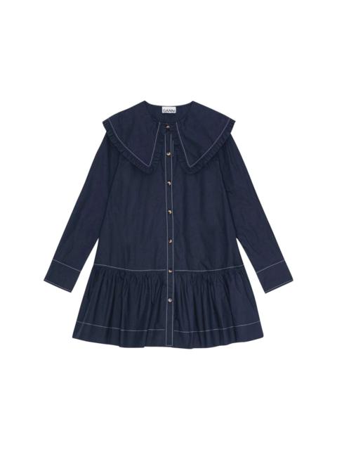 GANNI cotton poplin mini dress