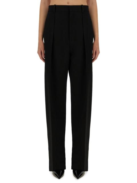 Bottega Veneta BOTTEGA VENETA Wool and Cotton-blend Twill Wide-leg Pants