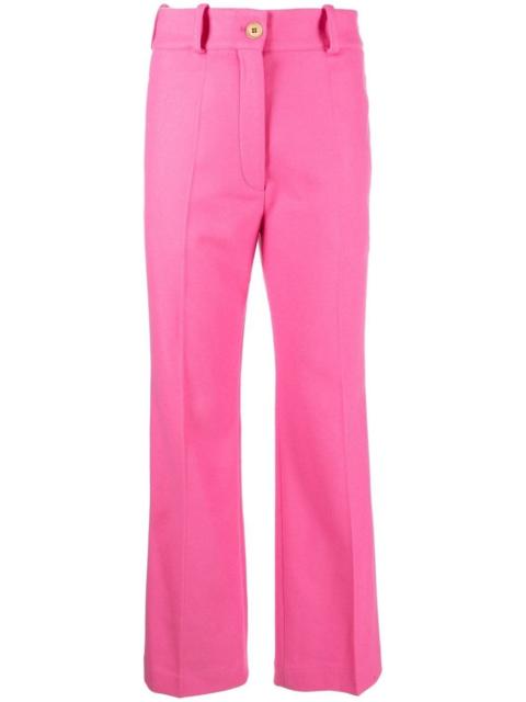 straight-leg tailored trousers