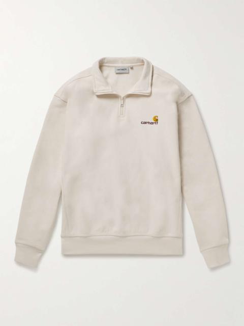 American Script Cotton-Blend Jersey Half-Zip Sweatshirt