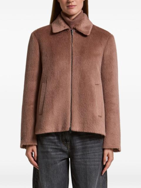 PESERICO zip-up faux-fur jacket