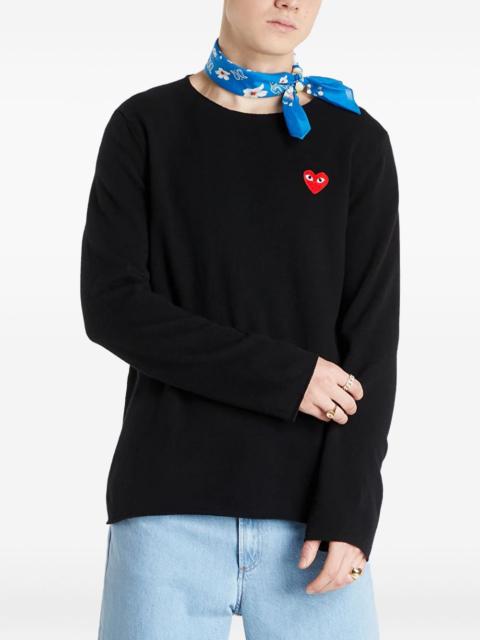 Comme des Garçons PLAY heart-patch sweater