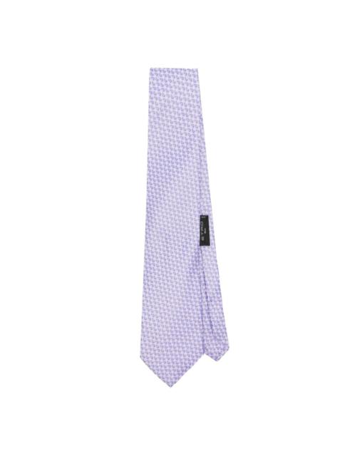 paisley patterned-jacquard silk tie