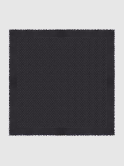 GUCCI GG silk wool lamé shawl