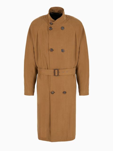 GIORGIO ARMANI ASV cupro trench coat