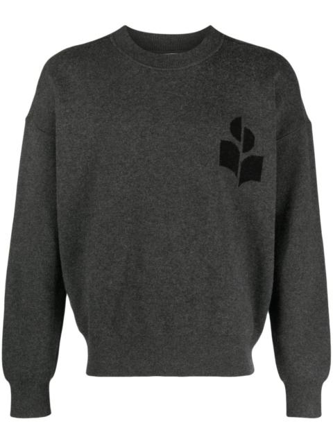 Isabel Marant logo-intarsia fine-knit jumper
