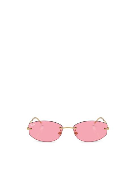 Ray-Ban rimless geometric-frame sunglasses