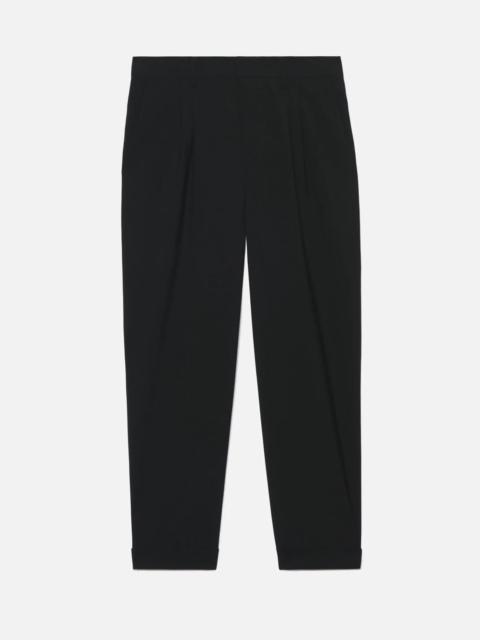 Carrot Fit Trousers With Hem And Pleats