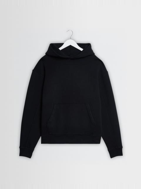 Wax London Rydal - Black Brushed Loopback Cotton Hoodie