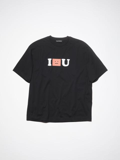 Acne Studios Face logo t-shirt - Relaxed fit - Black