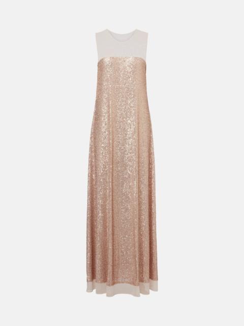 NORMA KAMALI Floral-appliqué sequined gown