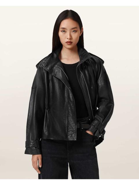 ALLSAINTS SERNE RELAXED FIT LEATHER JACKET
