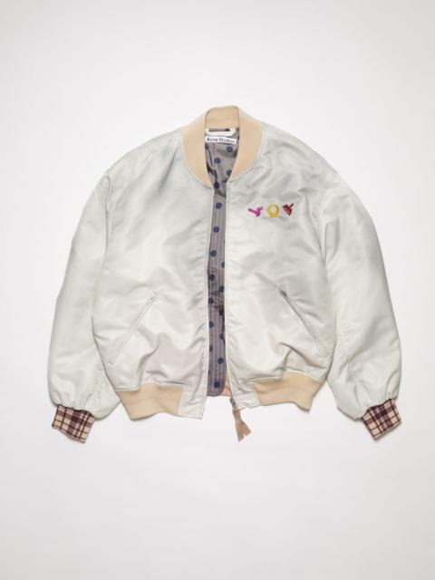 Acne Studios Satin bomber jacket - White
