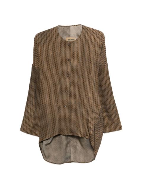 UMA WANG Tate geometric-pattern shirt