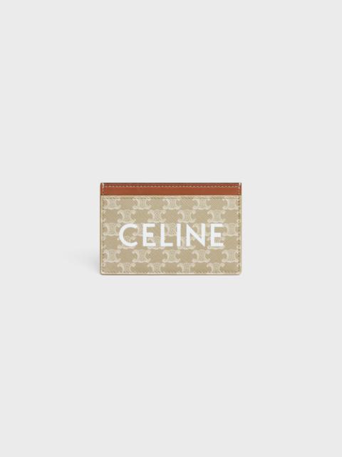 CELINE Card holder in TRIOMPHE CANVAS WITH CELINE PRINT