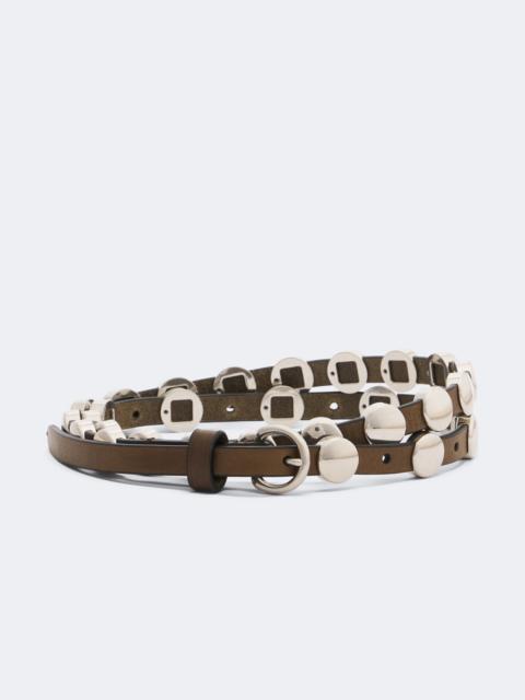 PHOEBE PHILO Studded suede belt