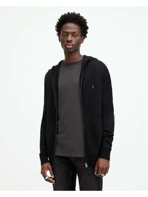 ALLSAINTS MODE MERINO ZIP UP RAMSKULL HOODIE