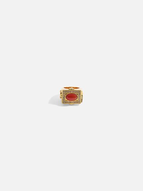 CAMILLA A SPANISH STATEMENT GEMSTONE RING GOLD