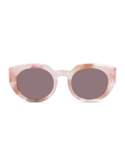 Chloé CHO311S ROUNDED SUNGLASSES | PINK/BLACK