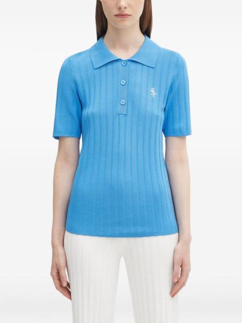 Sporty & Rich ribbed polo shirt