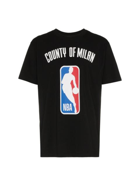 X NBA print ribbed neck t-shirt