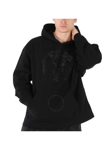 VERSACE Versace Men's Black Embellished Medusa-Print Hoodie