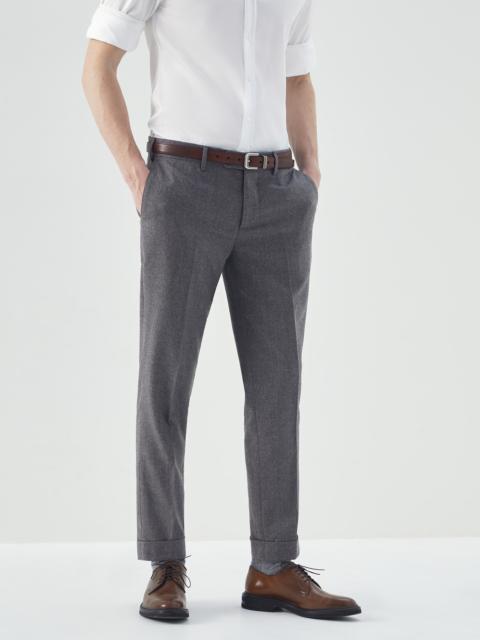 Brunello Cucinelli Virgin wool flannel Italian fit trousers