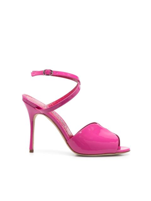 Hourani 110mm patent-finish sandals