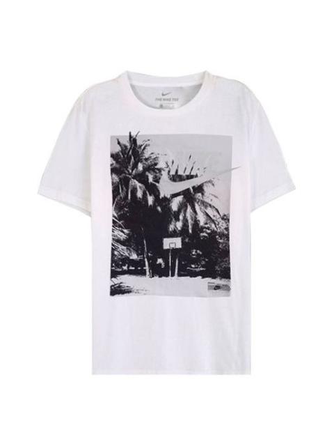 Nike Nike Stadium Printing Round Neck Short Sleeve White CD1295-100