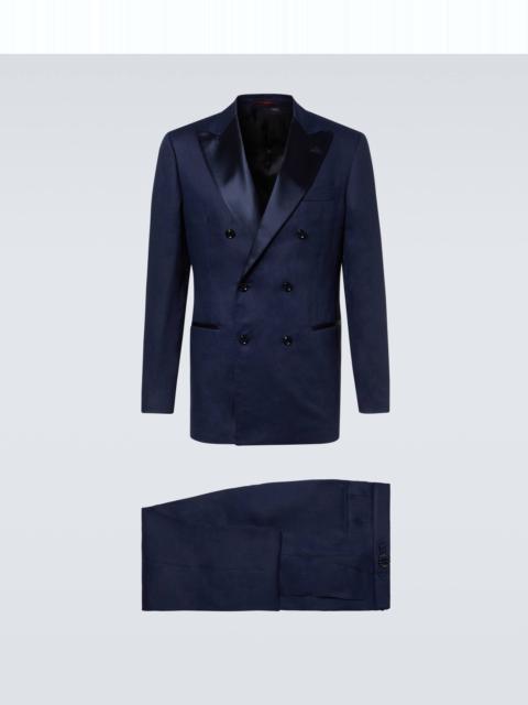 Brunello Cucinelli Double-breasted linen tuxedo