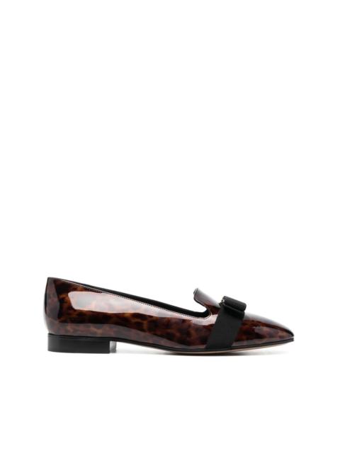 FERRAGAMO bow-detail leather loafers