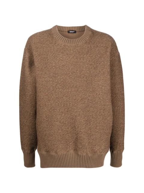 ribbed crew-neck jumper