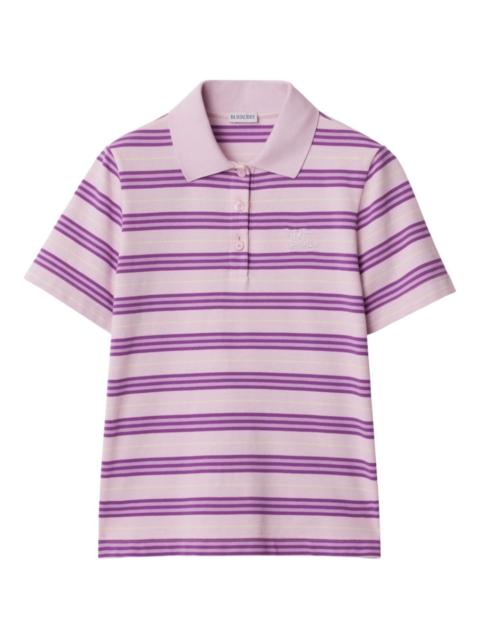 Burberry striped cotton polo shirt