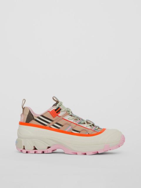 Burberry Technical Leather Arthur Sneakers