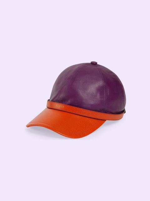 GUCCI Leather baseball hat
