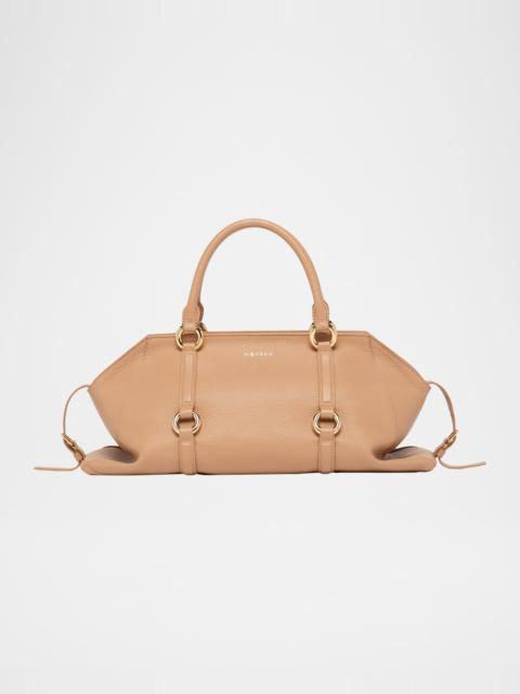 Alexander McQueen Farringdon Medium Elongated Calf Leather Shoulder Bag