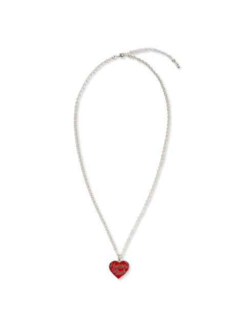 HEART SILVER NECKLACE - RED